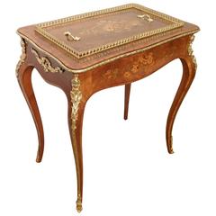 Victorian Louis XV Style Figured Walnut Jardinière Occasional Table