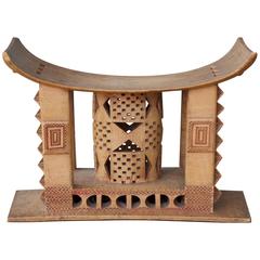 1930s Carved Wood African Stool