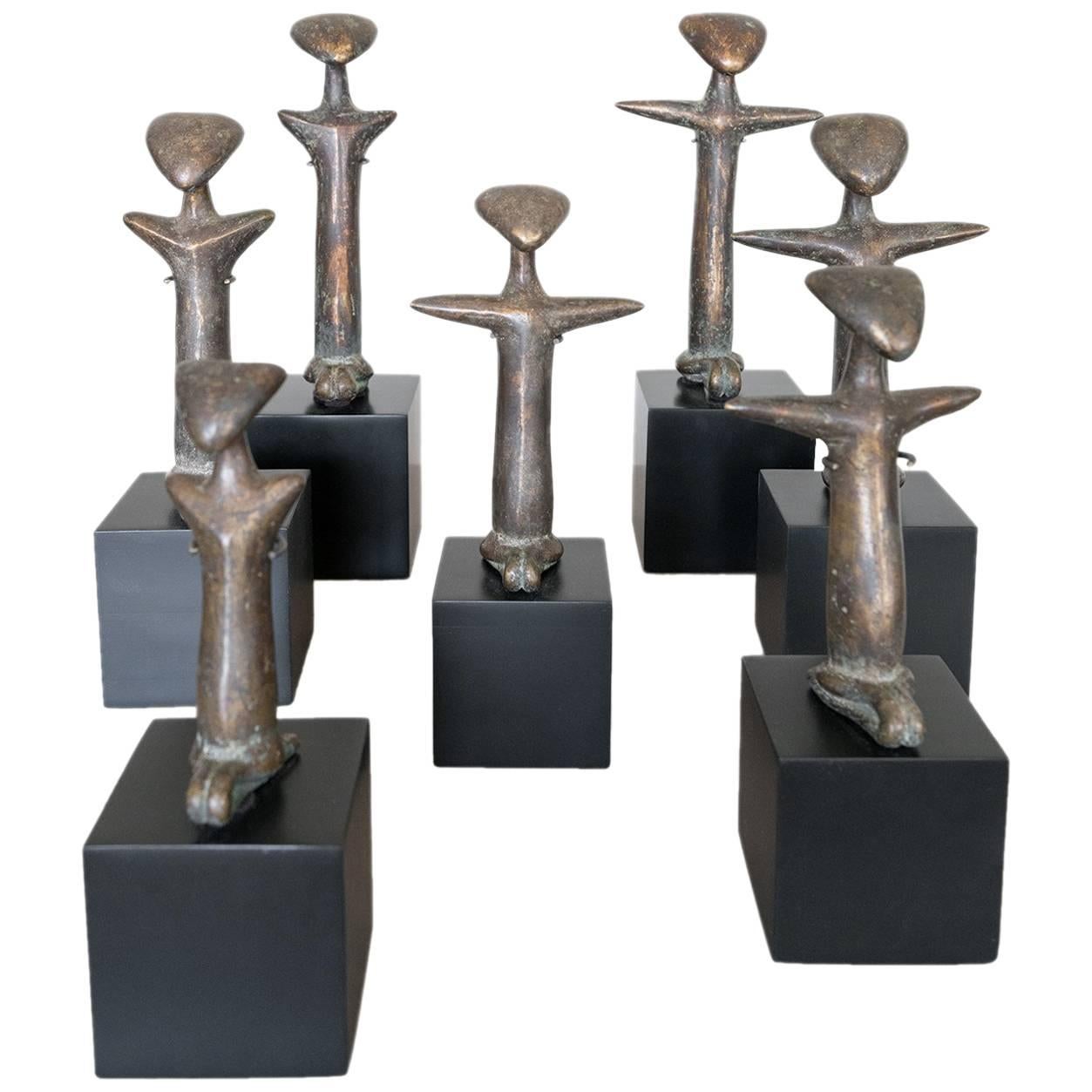 Bronze Blessing Statues from Ivory Coast For Sale