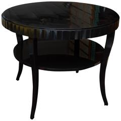Barbara Barry for Baker Black Lacquered Accent Table