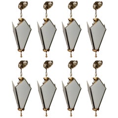 Rare and Sexy Set of Eight, 1920s, Art Deco Lantern ( price is for one ) 2 sold