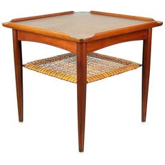 Poul Jensen for Selig Teak Two-Tier Side Table