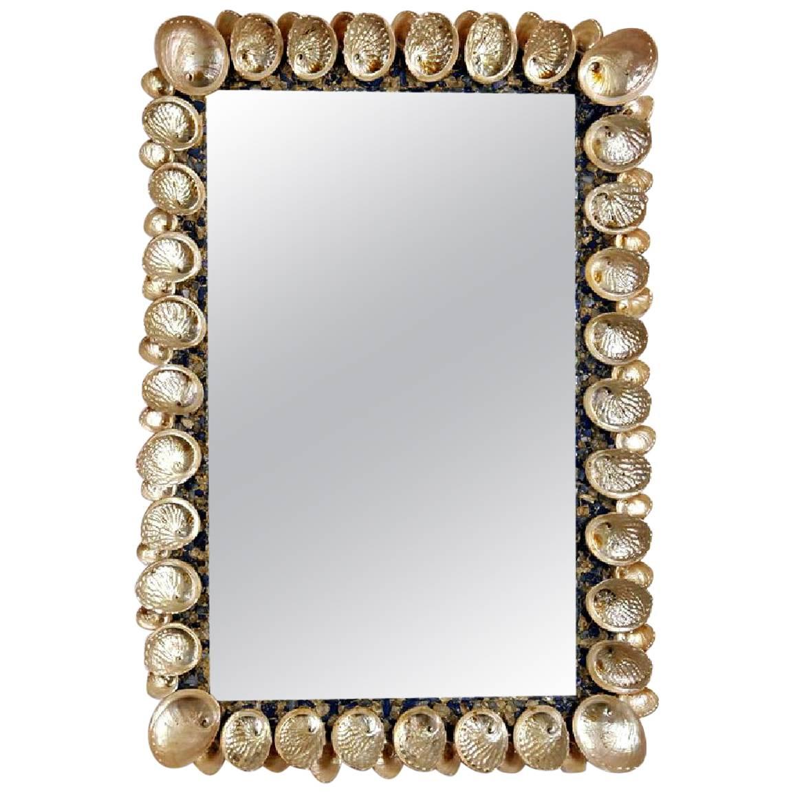 Large Mirror with Abalone Shells