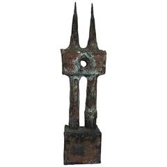 Monumental Brutalist Bronze Sculpture in Manner of Lynn Chadwick