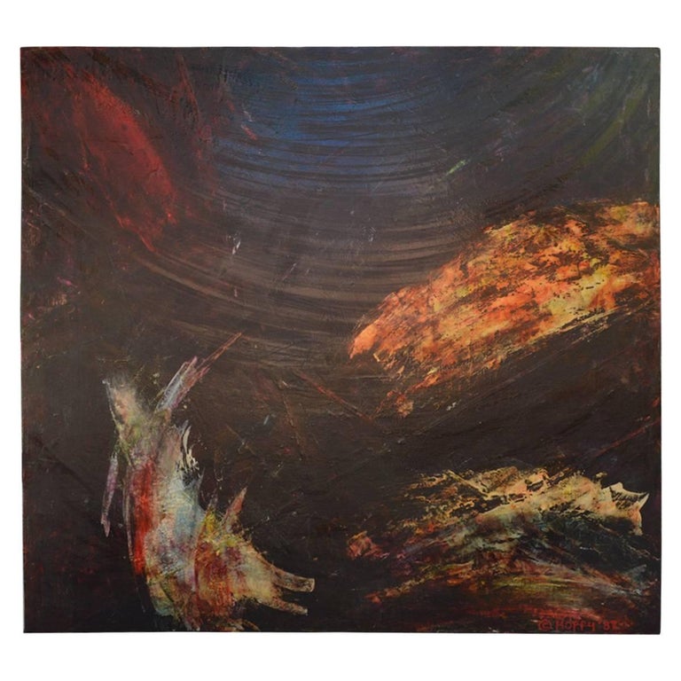 Massive Chinese Acrylic Painting by Hoppy Chang For Sale at 1stDibs