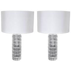 Mid-Century Pair of Lucite Table Lamps 9