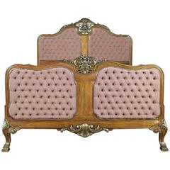 Walnut and Parcel-Gilt King-Size Bed 8