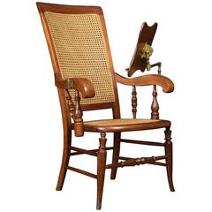 Walnut Framed Reading Armchair