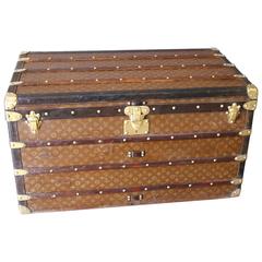 1930s Stenciled Monogram Louis Vuitton Steamer Trunk, Malle Louis Vuitton 3