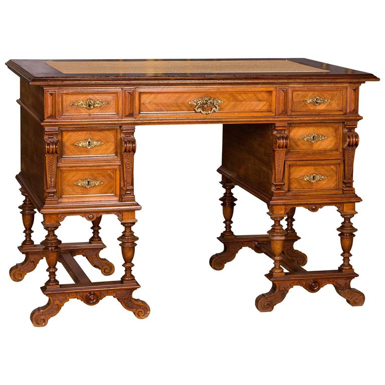 Antique German Gründerzeit Desk, circa 1880 For Sale at 1stDibs