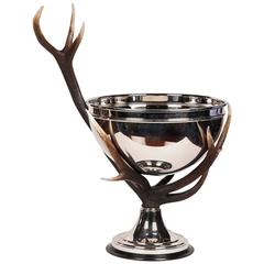 Anthony Redmile Scottish Highlands Stag Antler and Nickel Punchbowl