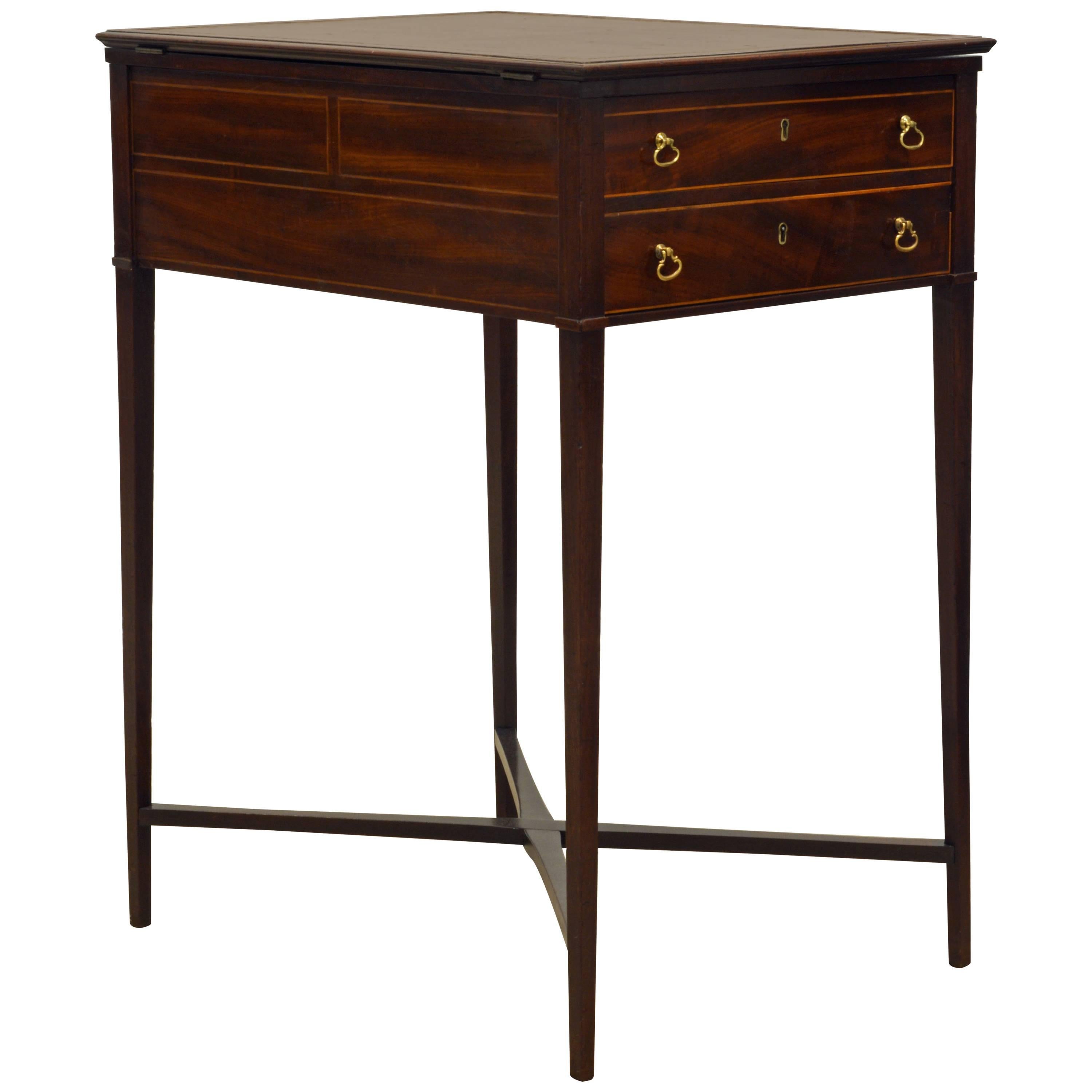 Mid-19th Century Georgian Mahogany Work Table and Lectern by Gillows Lancaster