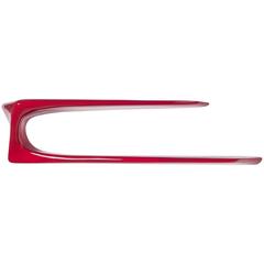 Model Contemporary Shelf Wall Decor Red Lacquer Glossy Unique Shaped