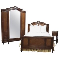 Antique 19th Century French Neoclassical Mahogany Bedroom Set