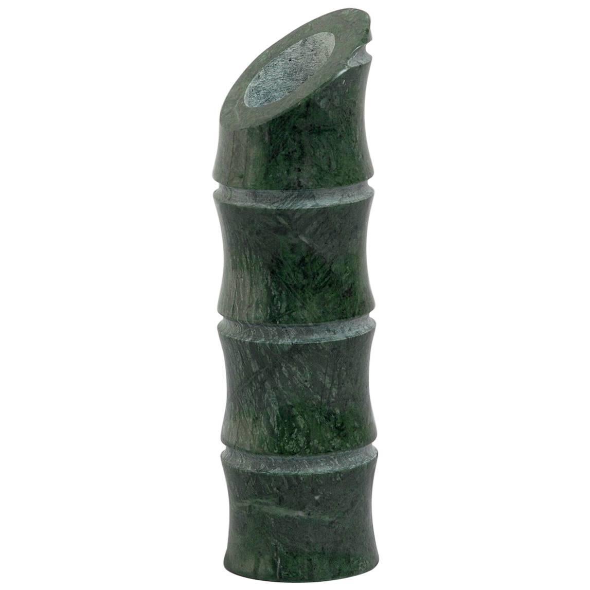 Vase, Medium in Green Guatemala Marble by Michele Chiossi, Italy