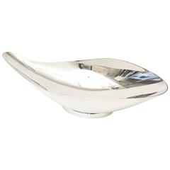 Reed and Barton Mid-Century Polished Silver-Plate Sculptural Bowl 7