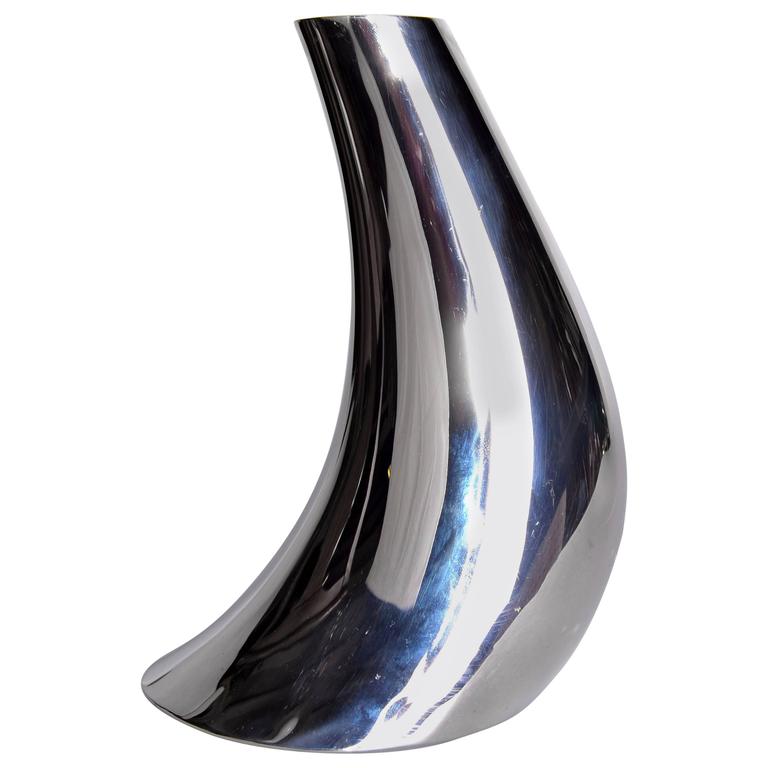 Georg Jensen Cobra Vase Stainless Steel For Sale at 1stDibs