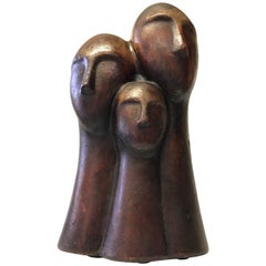 Figurative Terracotta Sculpture of Family