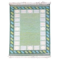 Swedish Rölakan 'Flat-Woven' Rug Signed AJA 5