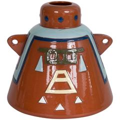 West German Ceramic Vase with Geometric Decoration, 1950s 8