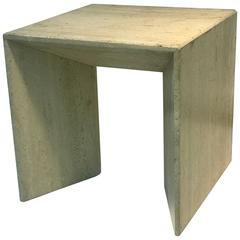 Incredible Italian Travertine Side Table, or Accent Table