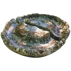 Large 18th Century French Limestone Cider Mill Planter, Birdbath or Fountain 2