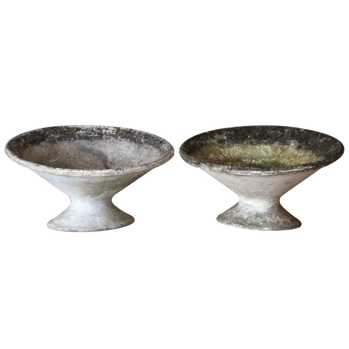 Pair of Willy Guhl and Anton Bee Concrete Garden Planters, Eternit, Switzerland For Sale