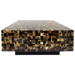 Floating Cocktail Table in Tessellated Horn, Manner of Enrique Garcel 2