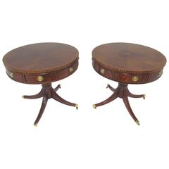 Pair of English Regency Style Rent or Drum Tables
