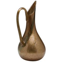 Dino Martens Murano Mace Aventurina Vase with Handle for Aureliano Toso