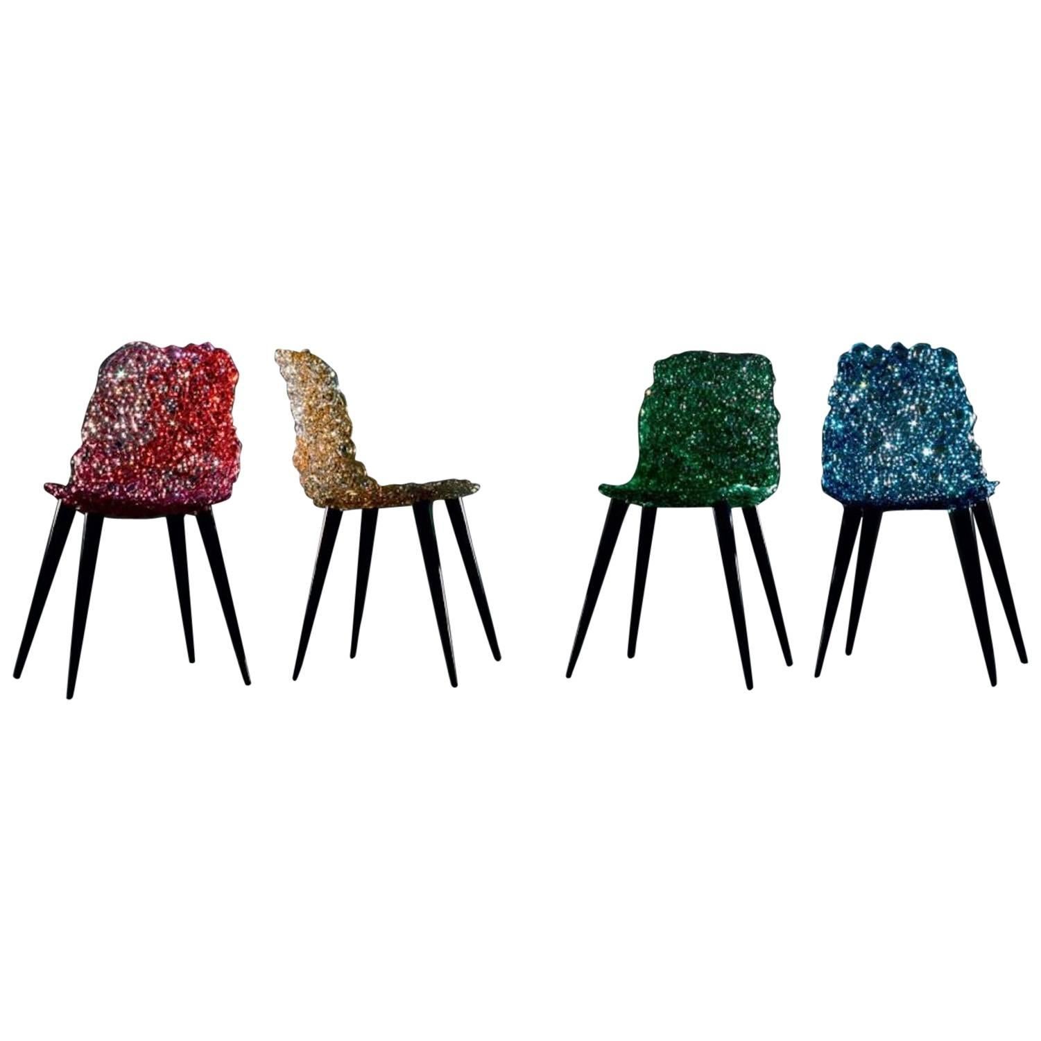 Edra Gina Chair Set of Four by Jacopo Foggini For Sale