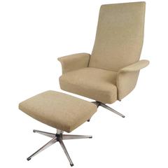 Amazing Mid-Century Modern Adjustable Danish Lounge Chair and Ottoman 10
