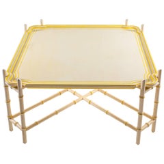 Vintage Mid-Century Baker Chinoiserie Faux Bamboo Coffee Table