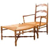 Sedia e ottomana French Country Provence