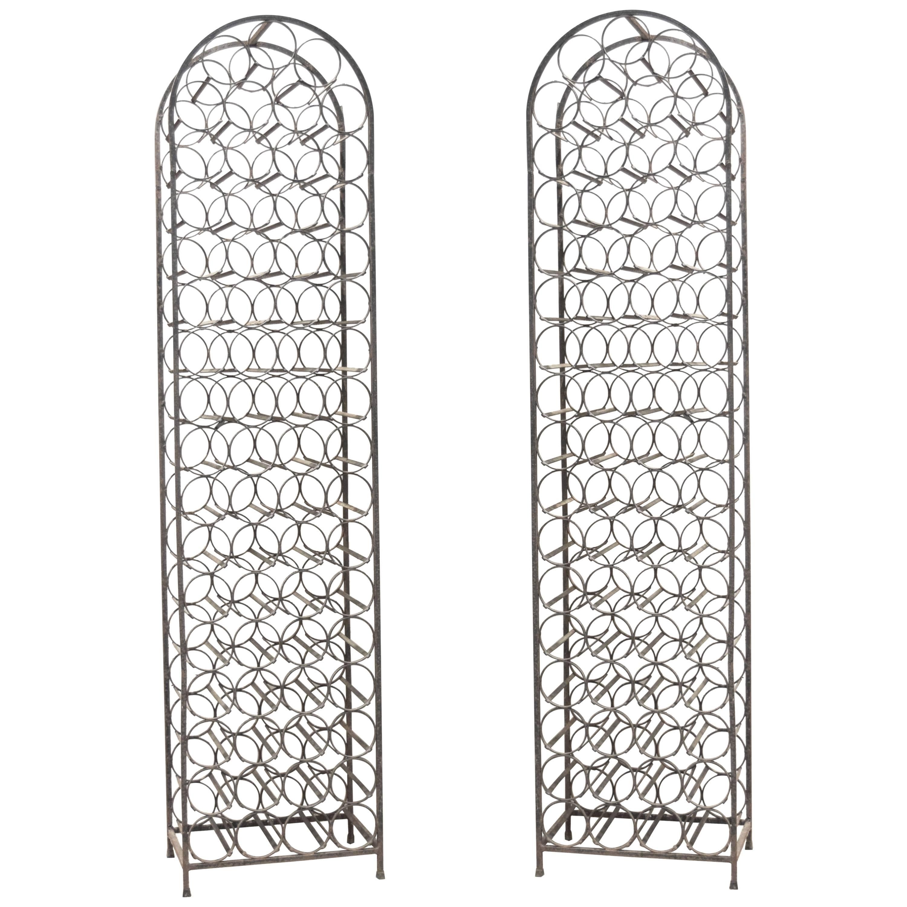 Pair of Arthur Umanoff 67-Bottle Wine Racks
