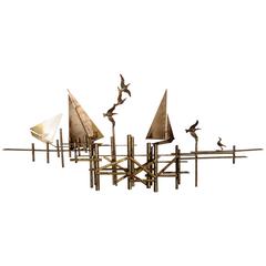 Mid-Century Metal Wall Sculpture 12