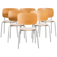 Set of Six Scandinavian Modern Chairs by Jonas Lindvall for Skandiform