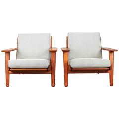 Vintage Danish Teak Hans Wegner Loungers
