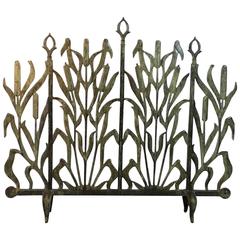 Vintage Cat Tail Fireplace Screen