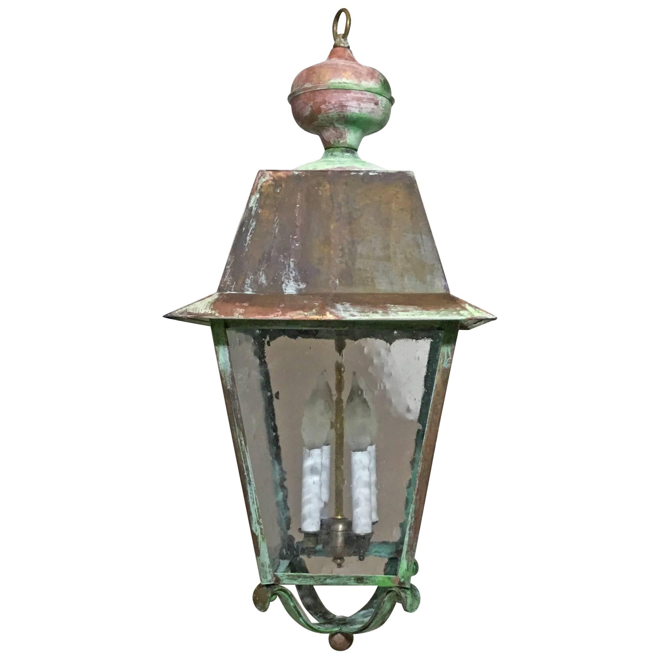 Vintage Hanging Copper Lantern