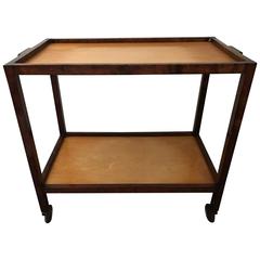 1940 Swedish Two-Tone Birchwood Serving Cart