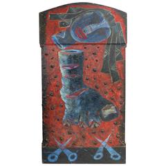 Late 20th Century Assemblage Painting by Crispin Vayadares 11