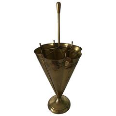 Mid-20th Century Swedish Brass Umbrella Stand 10