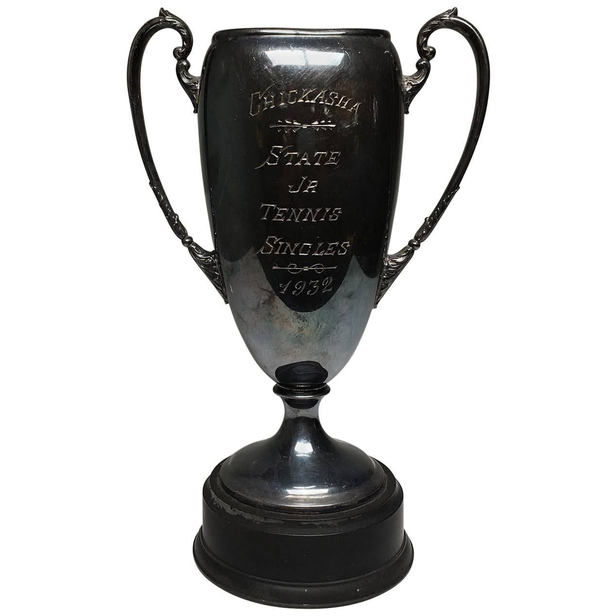 Early 20th Century Silver Plated Trophy with Bakelite Base circa 1932
