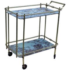 1950s Italian Brass Bar Cart 9