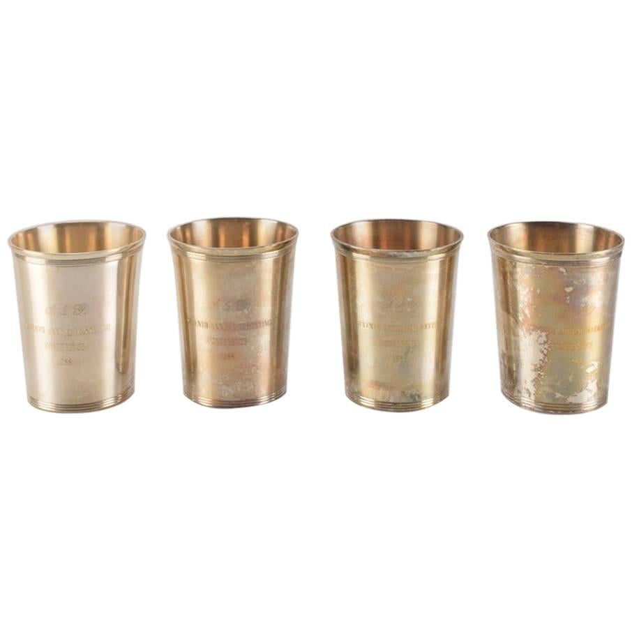 Godinger Silver Plate Julep Cups with Monograms