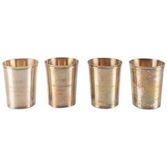 Vintage Godinger Silver Plate Julep Cups with Monograms