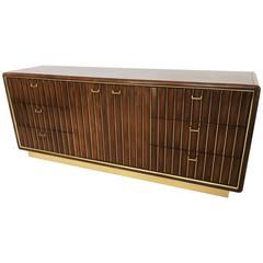 American of Martinsville Dresser or Credenza with Brass Base