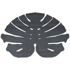Philodendron Leaf Area Rug in Jute by Christopher Kreiling