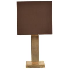 Vintage Art Deco Chromed Table Lamp with Black Fabric Shade